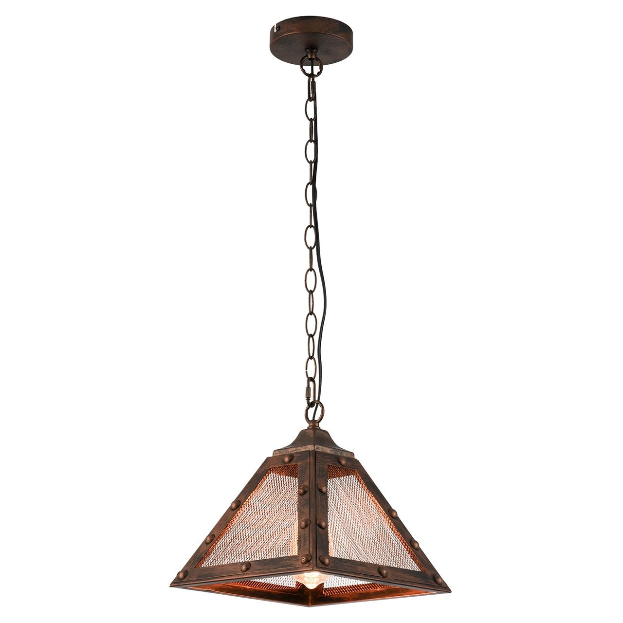 Подвесной светильник Lussole Loft Mirta LSP-9836, Е27, диаметр 30 см, цвет коричневый.
