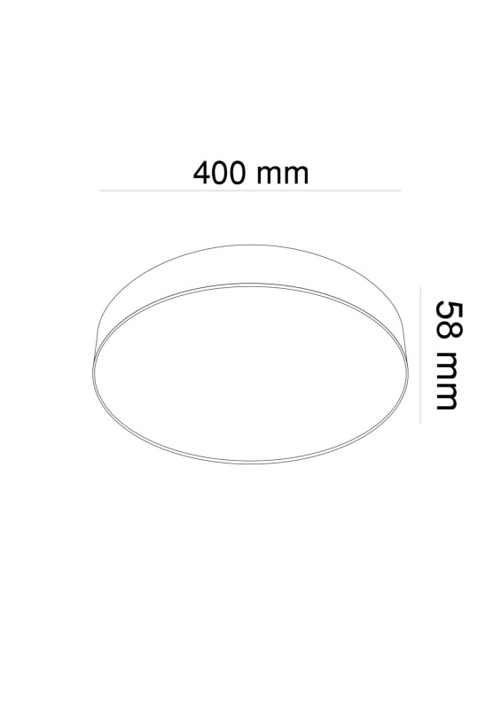 Светильник 40 см, 48W, 3000K Maytoni Technical Zon C032CL-L48W3K, белый