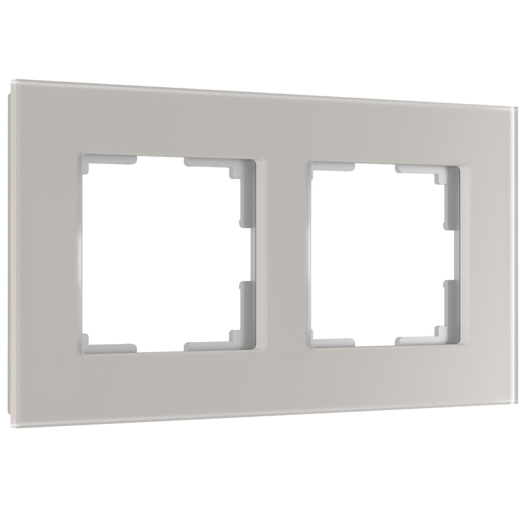 Рамка на 2 поста Senso (дымчатый, стекло soft-touch) Werkel W0023117, 4690389206405