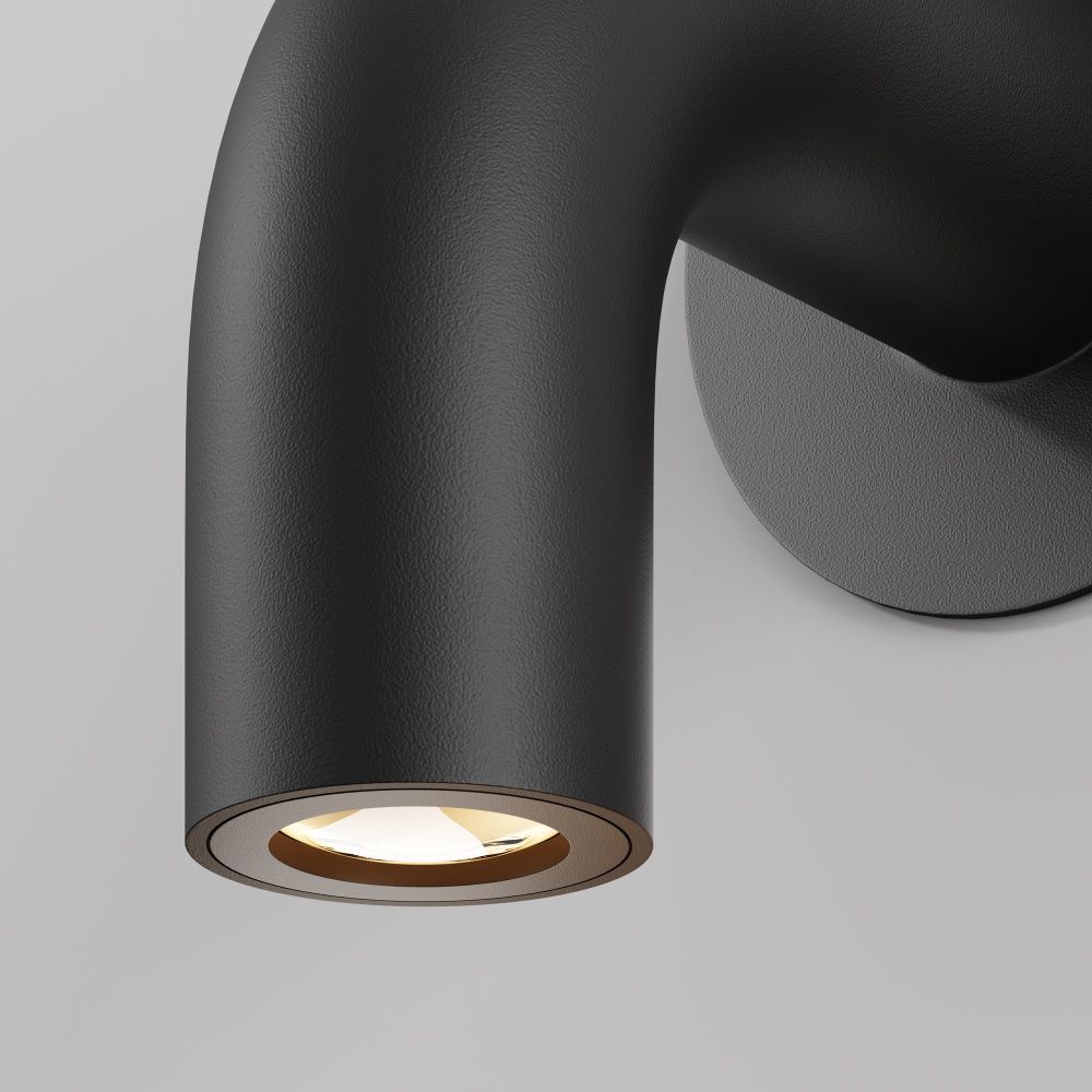 Бра 9,5*7-10,9 см, LED*2W, 3000K, Maytoni Sleek O477WL-L2GF3K, Графит