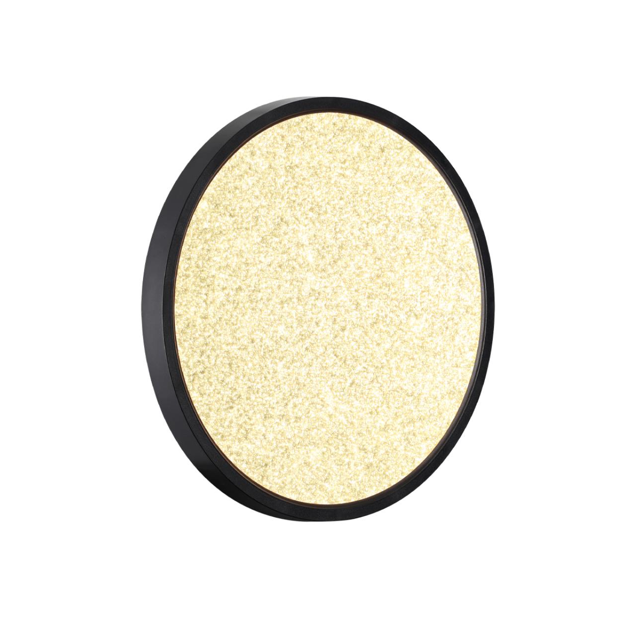 Cветильник 30*2,5 см, LED 24W, 3000/4000 К, IP40, белый/черный, пластик Sonex Omega Black, 7662/24L