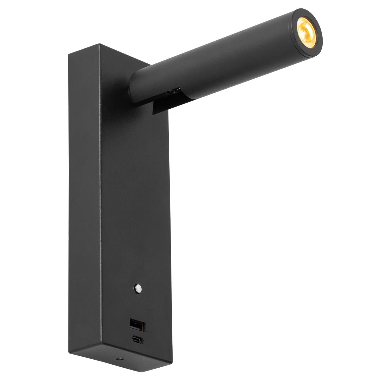 Светильник 18 см, 3W, 3000K, Citilux Декарт CL704431 LED USB, черный