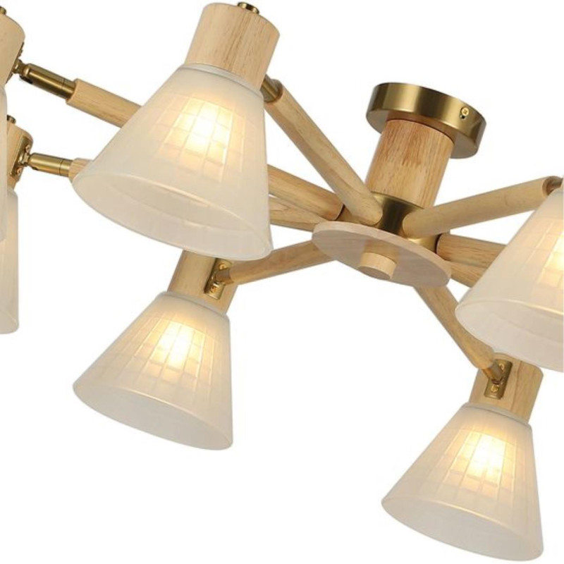Потолочный светильник 90*25 см, 8*E27*60W  Arte Lamp Meleph A4096PL-8BR коричневый