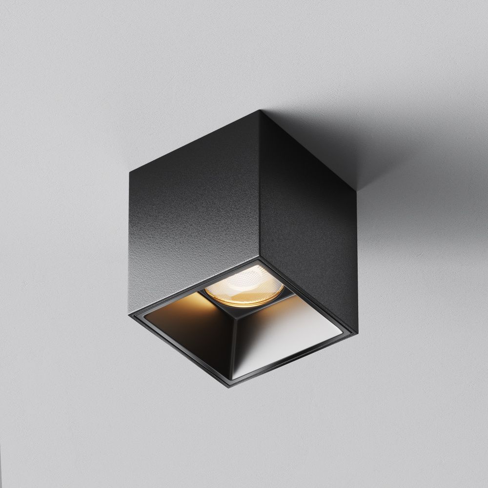 Светильник  C064CL-5W2.7K-SQ-B 5,3*5,3*-6 см, *LED*5W, K, Maytoni technical Alfa LED C064CL-5W2.7K-SQ-B, Черный
