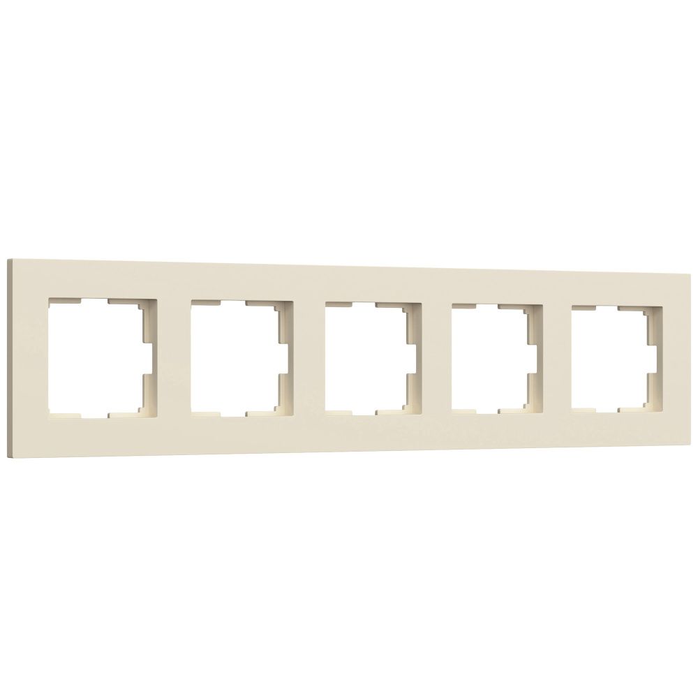 W0052962/ Рамка на 5 постов Slab (айвори софт) Werkel