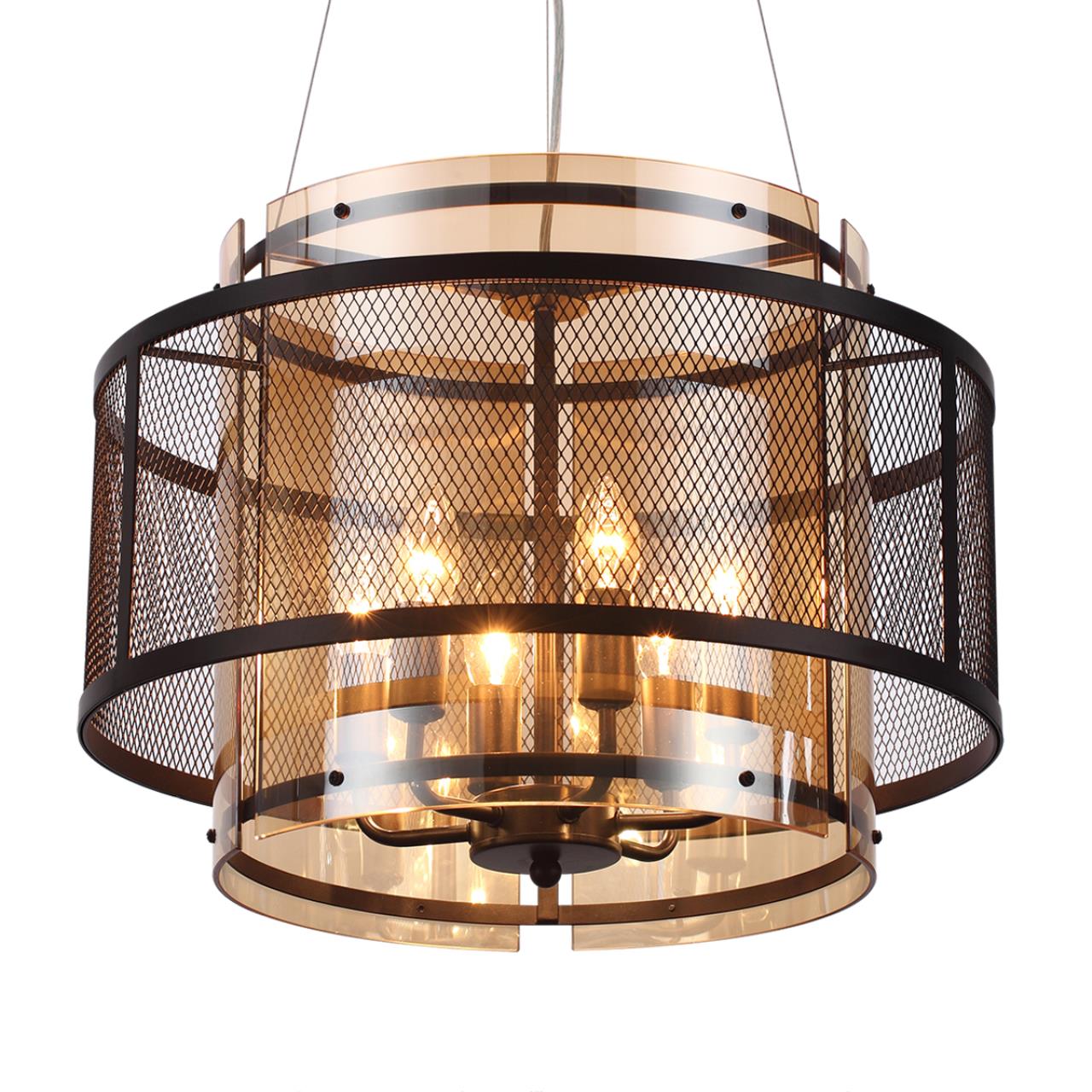 Люстра подвесная 50*188 см, 6*E14 Lumion Zarina 8007/6 черный, золотой