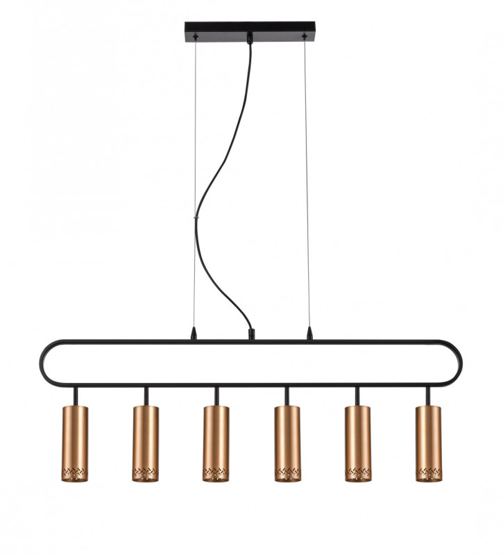 Подвесной светильник 9*90*150 см, 6*E14 черный Vele Luce Brio VL5794P06