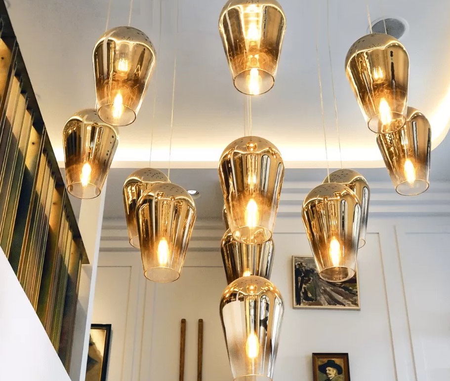 Светильник DZN-44748 ЗОЛОТО/ТОНИРОВАННЫЙ D200/H300+3000/1/E27/40W без лампы FADE by Tom Dixon