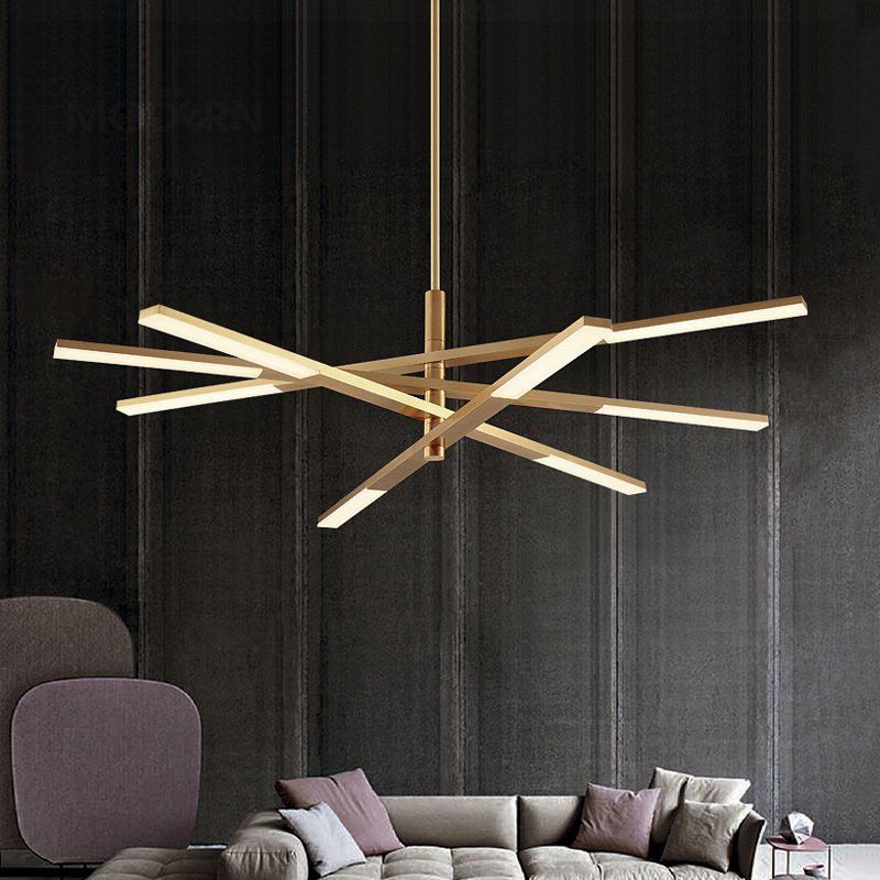 Люстра на штанге ORTON на 3 D96 Gold 16*23*23 см, 6*LED*6W, ImperiumLoft 241024-26, Золотистый