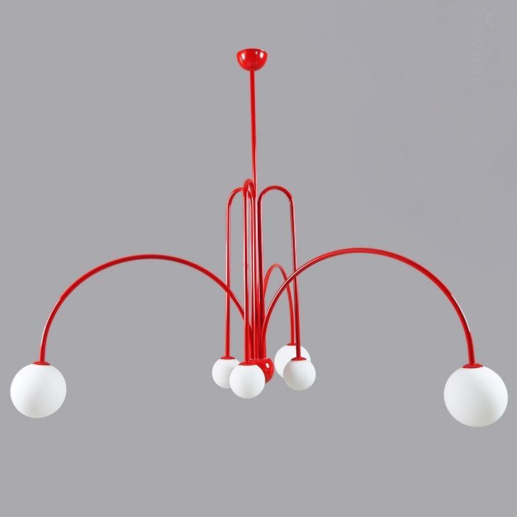 Люстра на штанге Fontana Amorosa Gran Finale Red **56 см, 6*LED*W, ImperiumLoft 40.2727, Красный