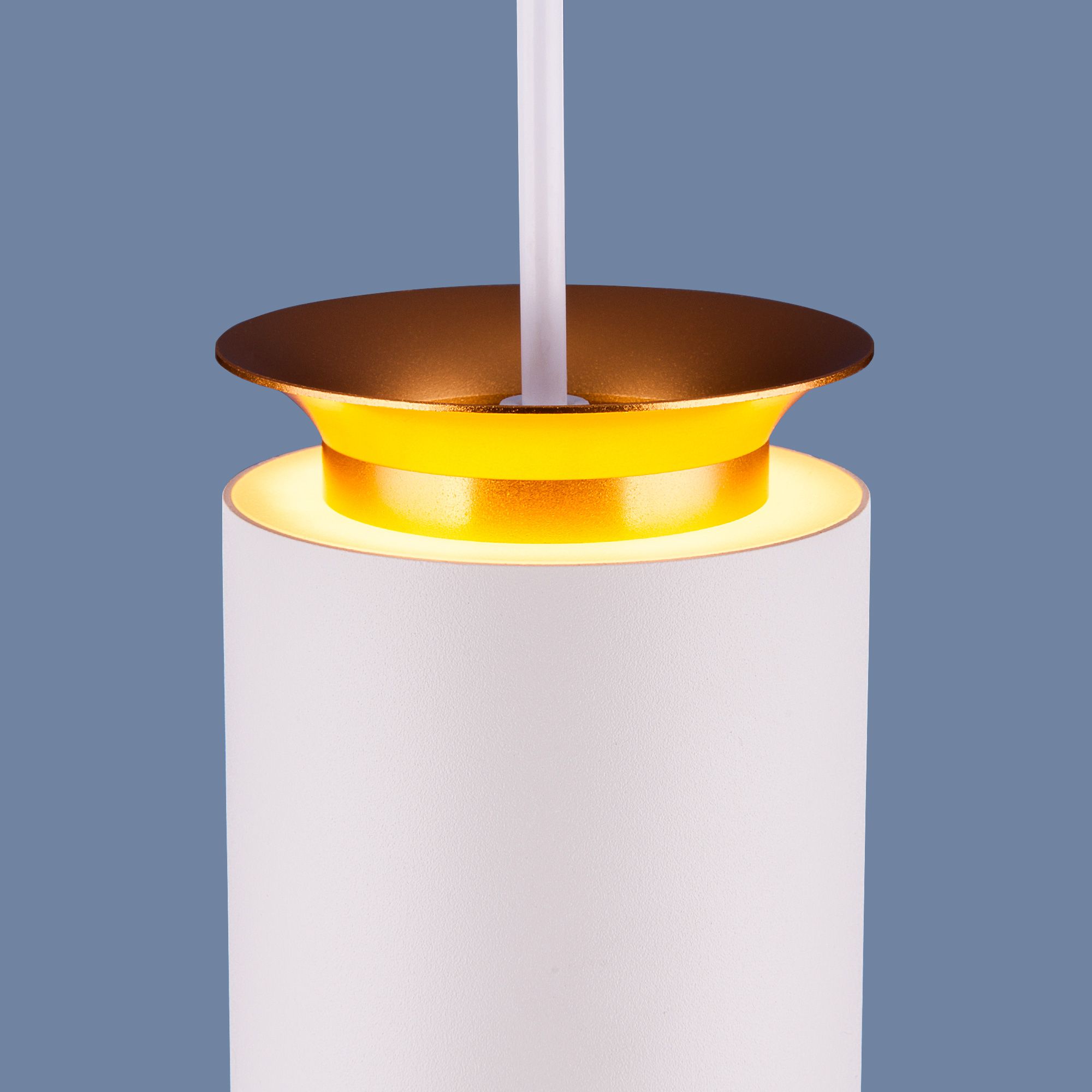 Подвесной светодиодный светильник DLS021 9+4W 4200К белый матовый/золото Elektrostandard