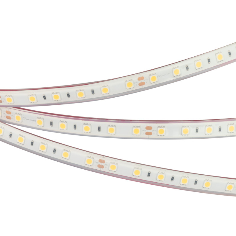 Лента герметичная RTW-PFS-B60-13mm 24V Warm3000 (14.4 W/m, IP68, 5060, 5m), Arlight 033788. Цена указана за 5 метров. Продается кратно 5 метрам.