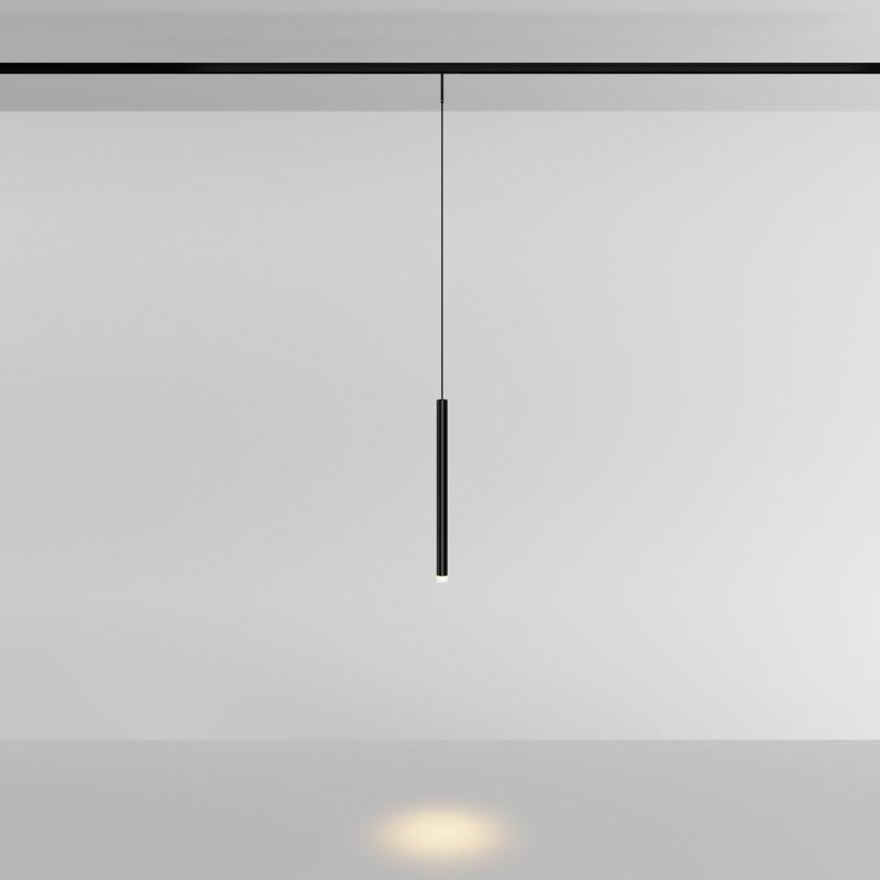 Трековый подвесной светильник 1,8*31 см, LED 3W 3000K Maytoni Technical Accessories for tracks Levity Skim TR191-1-3W3K-M-B черный