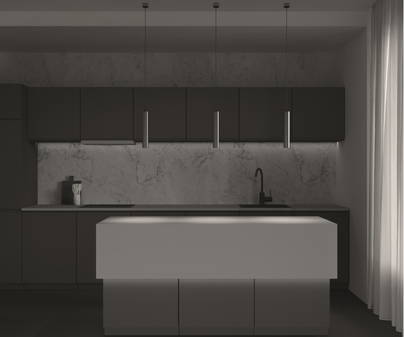 Подвесной светильник 5,2*5,2*30 см, LED, 12W, 3000К, Maytoni Technical FOCUS LED P072PL-L12W3K-BS латунный