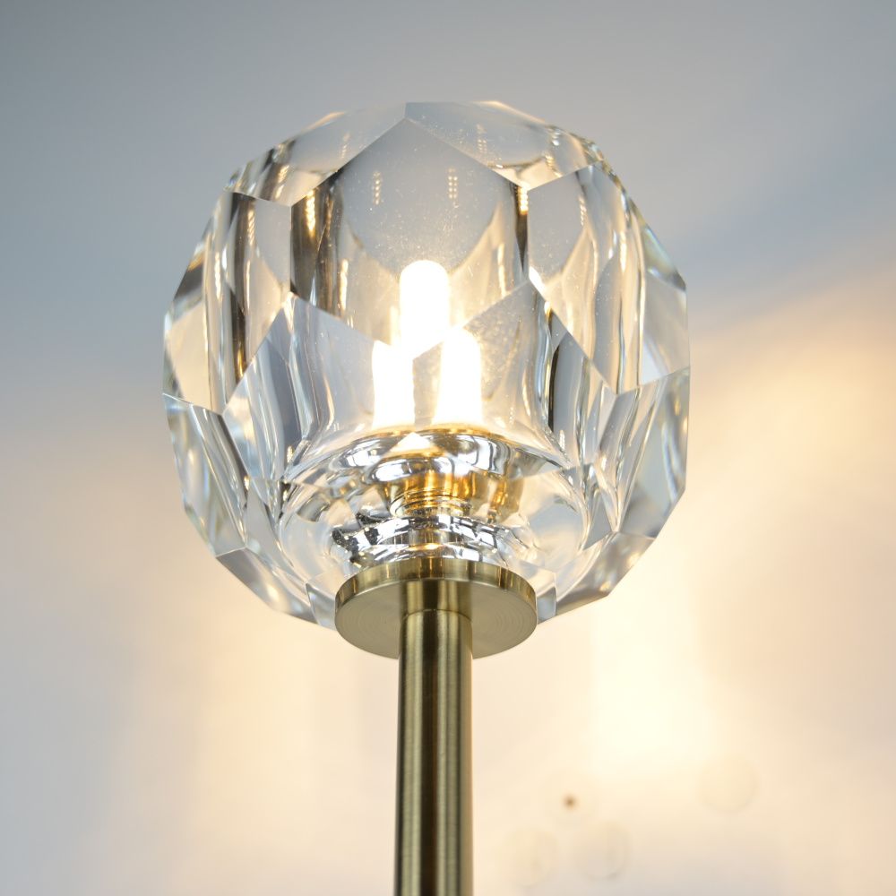 Бра Boule de Cristal Long Sconce Brass 45*11*45 см, 1*G9*40W, ImperiumLoft 44.305, Чёрный, Латунь