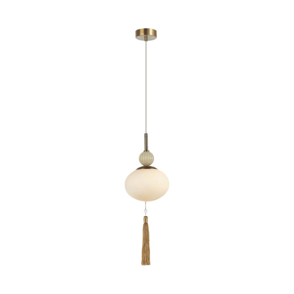 Подвес *16*235-235 см, 1*E14*40W, Lumion Gloriya LUM8272/1A, латунь; бежевый