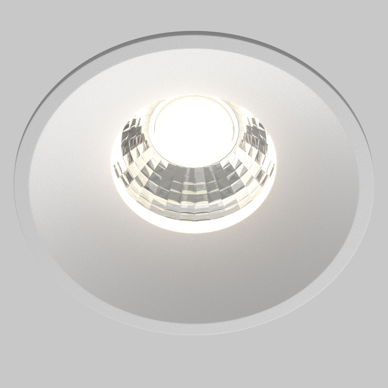 Встраиваемый светильник 8*8*6 см, LED, 12W, Maytoni Technical ROUND DL058-12W-DTW-W белый
