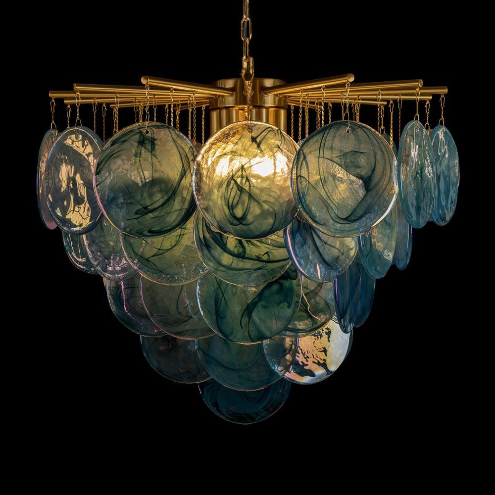 Подвесная люстра 60 см, LOFT IT Lolly 10492/600 Blue, золото