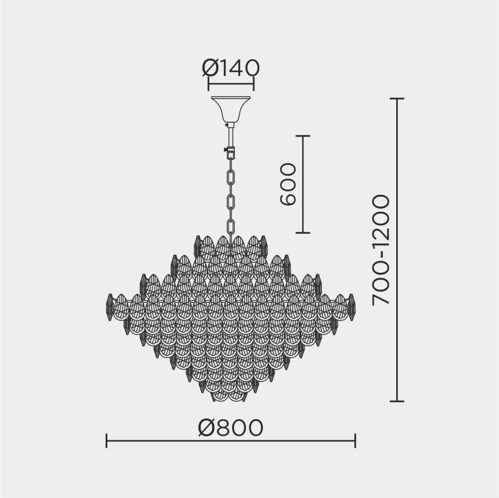 Подвесная люстра MODELUX premium ML.8861.24P CR