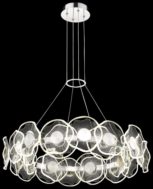 Светильник подвесной Wertmark Helena WE453.24.103, 80*80 см, хром