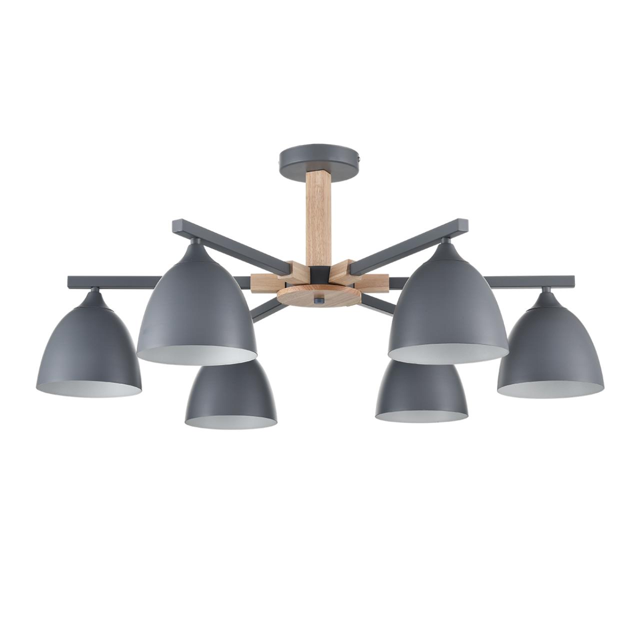 Люстра потолочная 79,5*35 см, 6*E27 Lumion COLANGE 8096/6C серый