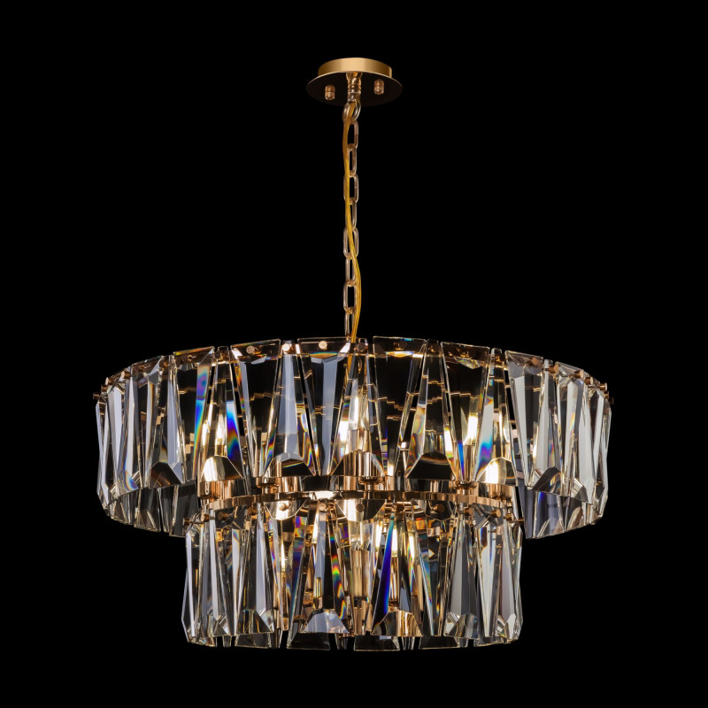 Подвесная люстра Maytoni Puntes MOD043PL-12G, диаметр 68 см, золото