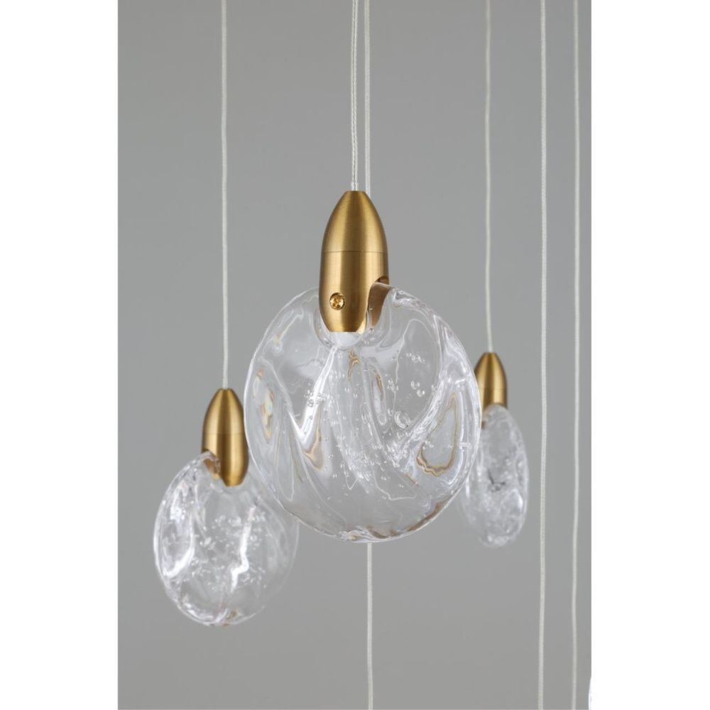 Светильник подвесной 50 см, 27W, 3500K, Aployt Liza APL.084.06.27, латунь