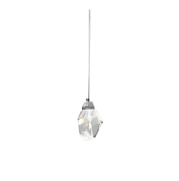 Светильник подвесной ElegantLight DZN-8357 ХРОМ D100/H1500/1/LED/5W/4500K FACETED-STONE 23-05