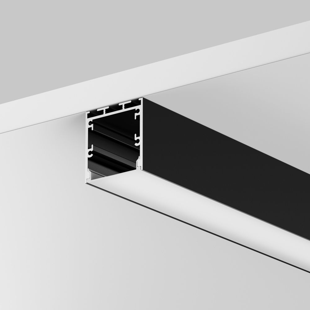 Алюминиевый профиль накладной-подвесной 35x35 (Черный, 2 м), ALM-3535BT-B-2M 633003, 200*4*4 см, Maytoni  633003, Черный