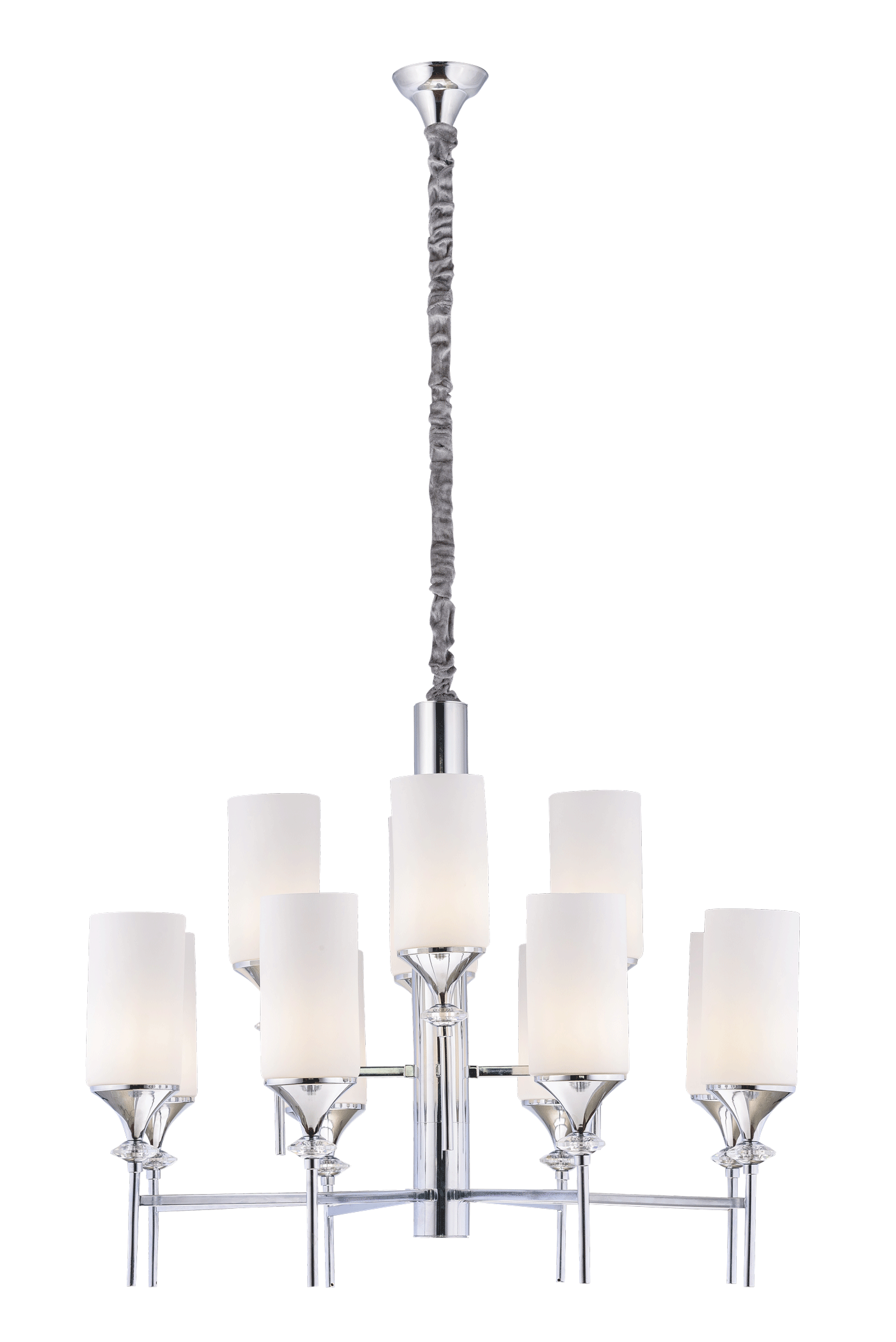 Люстра  800*650-1500, 12*E14, 40W NewRgy Модерн 8903/8+4CR CHROME, Хром