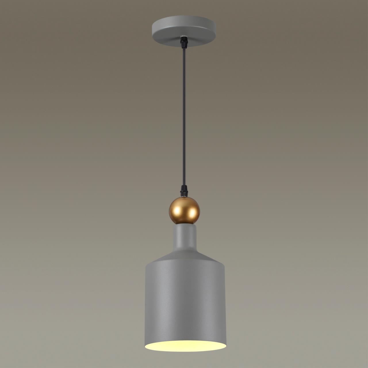 Подвесной светильник Odeon Light Bolli 4086/1 серый, диаметр 15 см