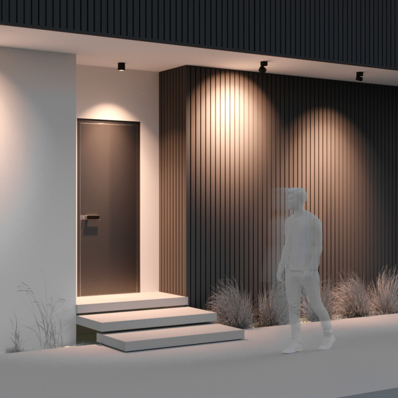 Потолочный светильник 10,8*10,8 см, LED*12W, 3000 К, Outdoor Bern O310CL-L12GF3K Maytoni Outdoor, Графит