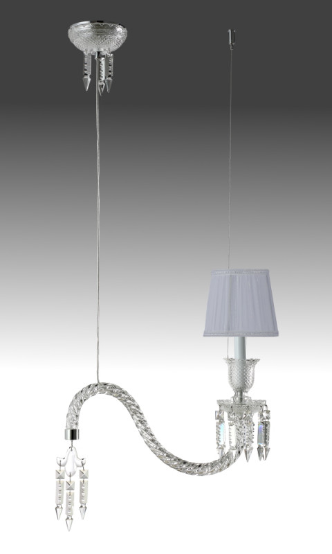 Светильник 40 см Crystal Lux PRINCESS SP1 Хром/Прозрачный