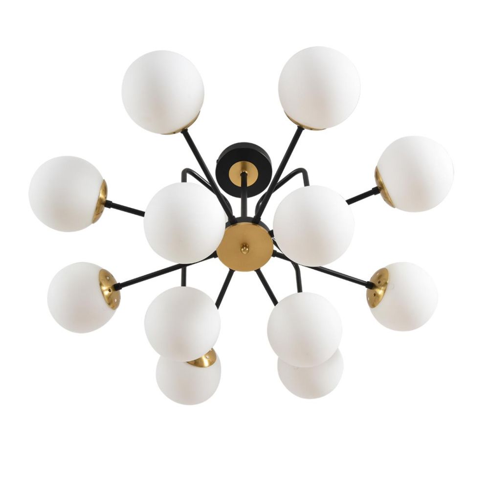 Люстра потолочная *48*47- см, 12*E27*60W, Lumion Elrona 8375/12C, черный; латунь