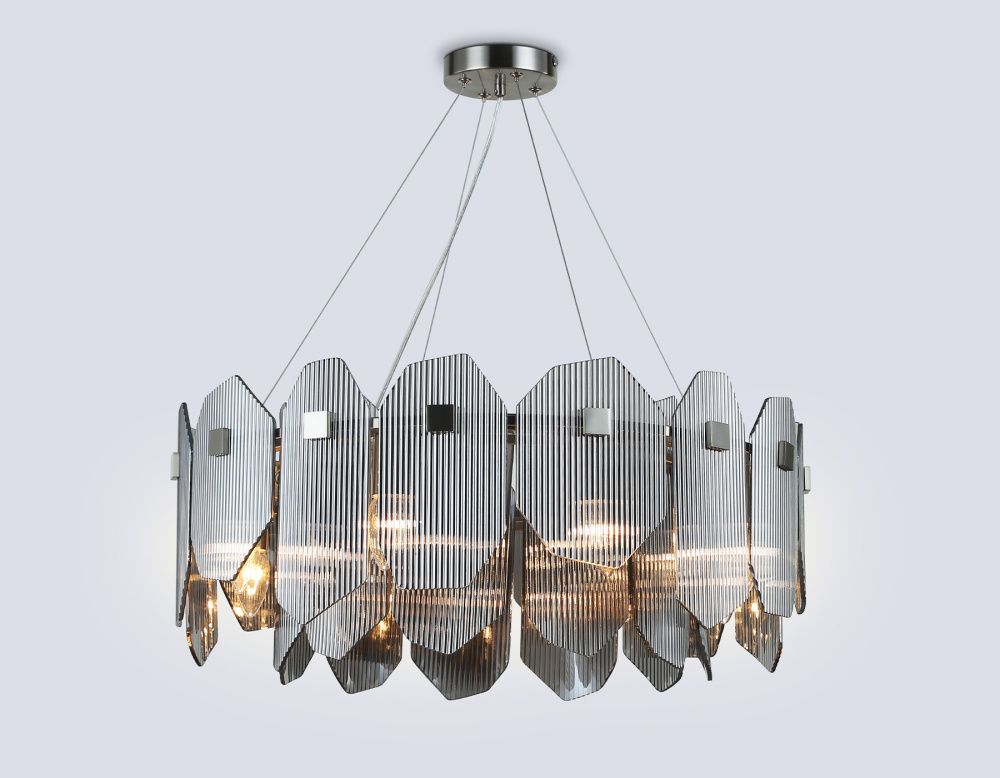 Подвесной светильник **27- см, 8*E14*40W, K, Ambrella Light High Light LH31203, сатин никель