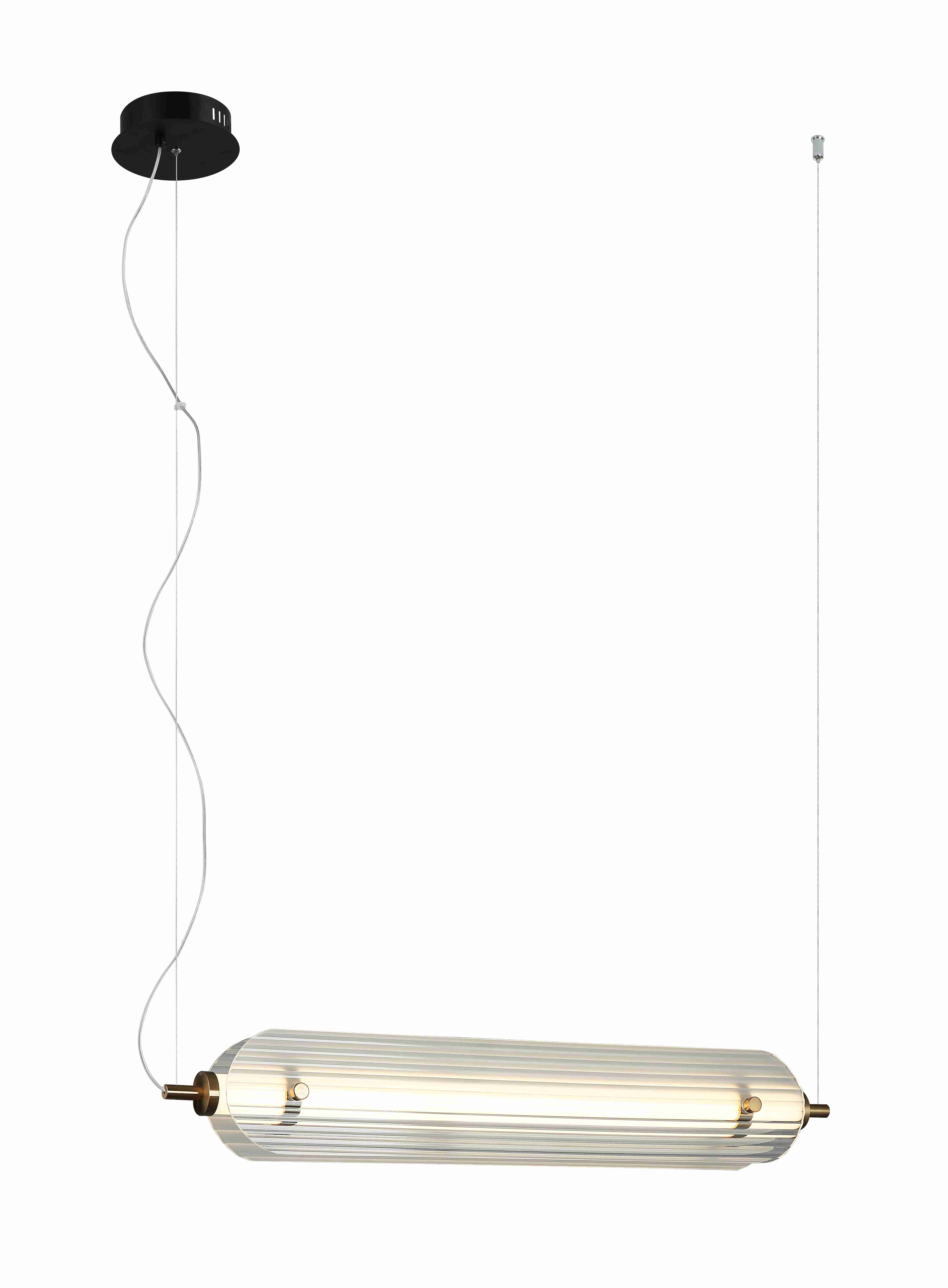 Люстра 750*70*1120, LED, 21W 3000K NewRgy  8372MDM-2M W BLACK+CLEAR, BLACK+CLEAR