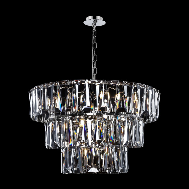 Подвесная люстра Maytoni Puntes MOD043PL-18CH, диаметр 77 см, хром
