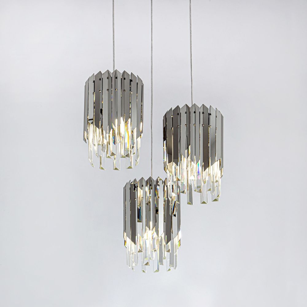 Подвесная люстра 50*50*130 см, Е 27 3x60W, Хром MODELUX ML.20207.3 CR