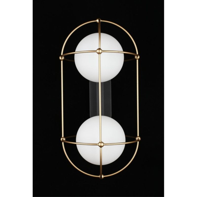 Бра 22*19*40 см, 2*G9, 5W, Aployt Mahot APL.317.01.02, золотой