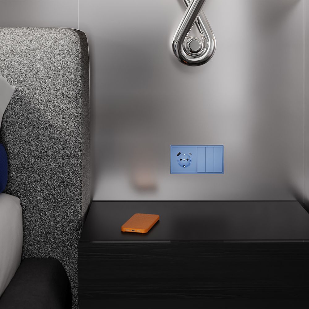 Клавиши для выключателя/переключателя трехклавишного, S70, деним Voltum VLS000515