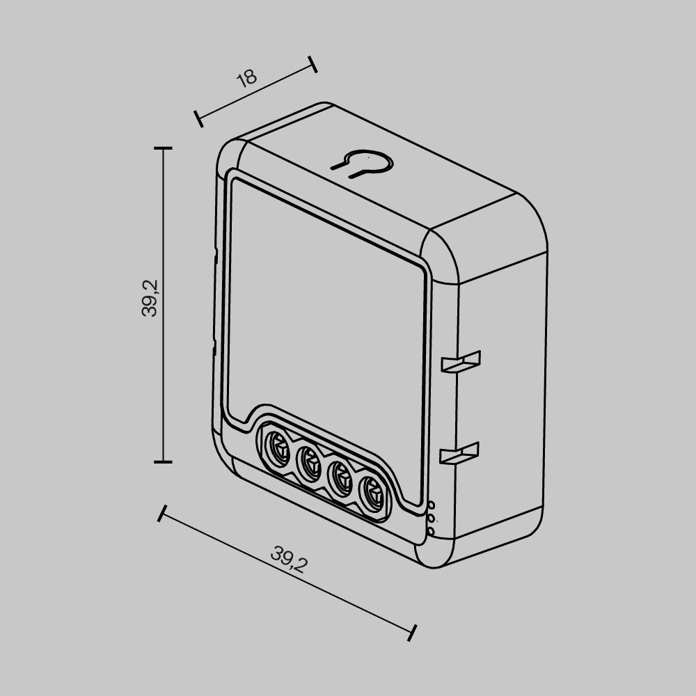 WIFI модуль  MD005 3,92*1,8*-3,92 см, **150W, K, Maytoni technical Диммеры MD005, Белый