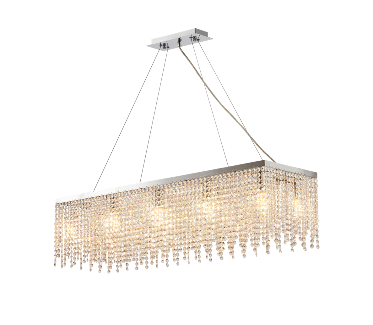 Люстра 1000*300*250, 12*E14, 40W NewRgy Cristallo NW065-L1000*W300*H250 CHROME, Хром