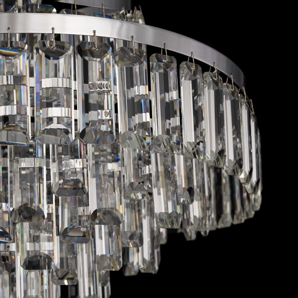 Люстра хрустальная подвесная Citilux NAIAD CL315161, диаметр 55 см, Хром