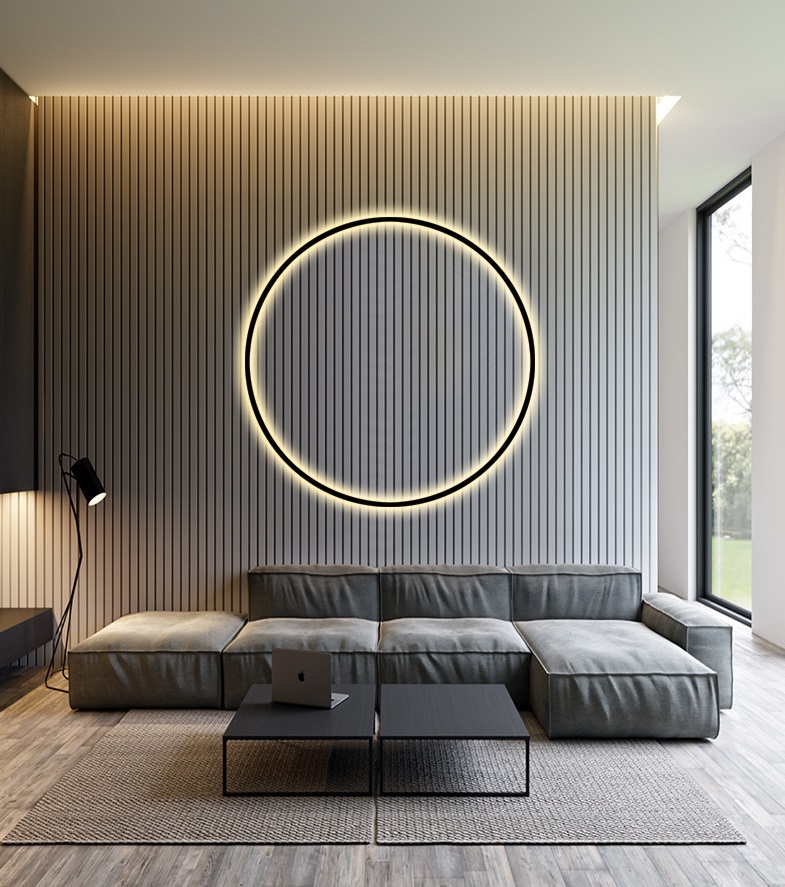 Светильник ElegantLight DZN-11115 ЧЕРНЫЙ D1200/H60/1/LED/40W/2800-6500K без ПДУ GUARD-LUX 23-12