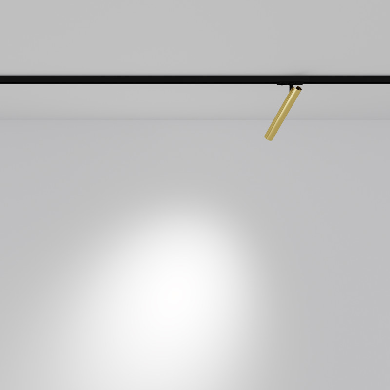 Трековый светильник 3*8,15*23,5 см, LED 6W 4000K 36° Maytoni Technical Focus T UNITY TR141-1-6W4K-M-BS черный и латунь