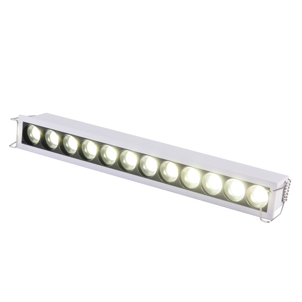 Светильник встраиваемый белый LED 1*12W 4000K 1 200Lm Ra 90 24° IP20 L240xW30xH36 170-240V St Luce  ST762.542.12