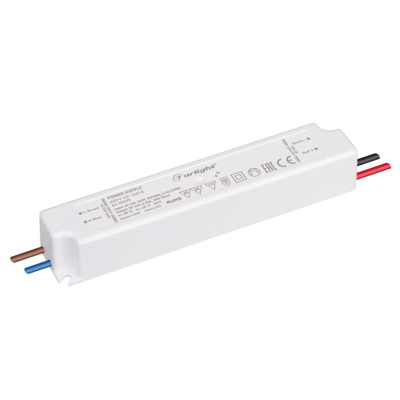 Блок питания для светодиодной ленты Arlight 039675 13*2,45*2,11 см.