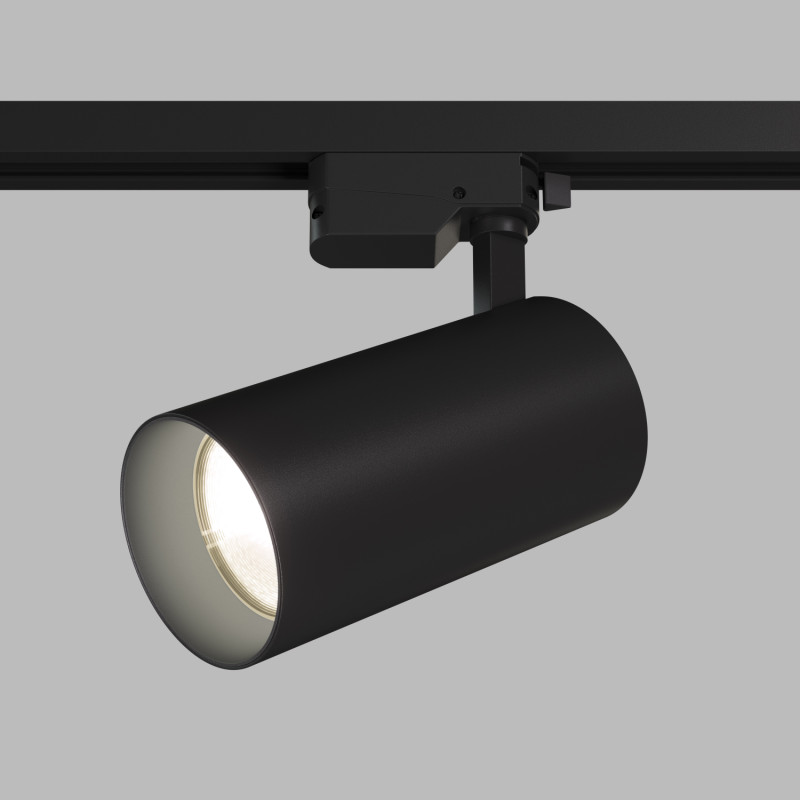 Трековый однофазный светильник 8 см, 30W, 3000K, Denkirs Solid Koper DK6455-BK, черный