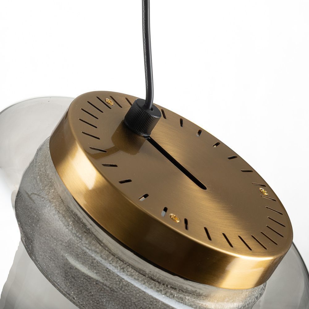 Подвесной светильник 22 см, 10W, 3000K, Citilux SIGNATURE CL247011 LED, черный-латунь