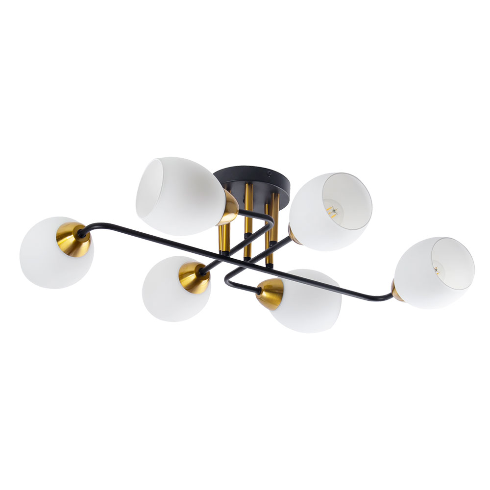 Люстра 20*63 см, 6*E27, 60W, Arte Lamp Andrea A8141PL-6BK, Черный